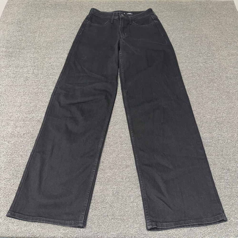 Old Navy High-Rise Wow Wide Leg Black Denim Jeans Women's Size 0 Casual Wear